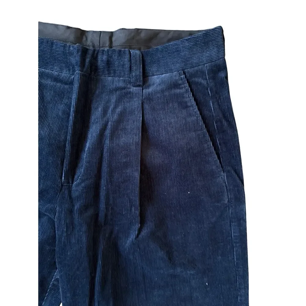 Wood Wood Corduroy Trousers Size 32 Navy Blue Men’s Pants Casual Retro